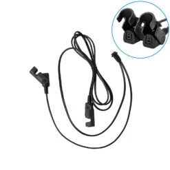 2 Pin Splitter Y Cable Male To Semi-circular 2-pin Female Plug With Lock Buckle