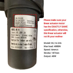 Mulin Power Recliner Motor ML16-246 Linear Actuator Compatible With Catnapper Recliner /Lift Chair/Sofa -Life easy supply 1 533d5a1c 9936 484f a6fb 7f5f4e8e1d92