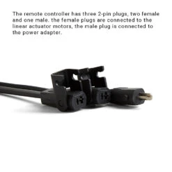6-button Remote Controller With Three*2-pin Plugs For Dual 2-pin Motor Recliner/lift Chair -Life easy supply 3X4A3430